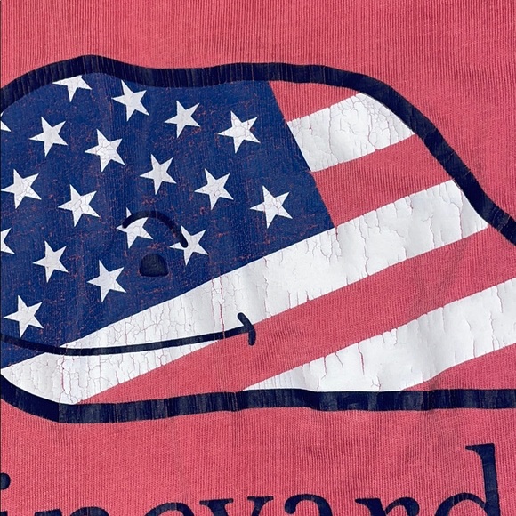 Vineyard vines American flag whale pocket tee xl - Picture 6 of 7